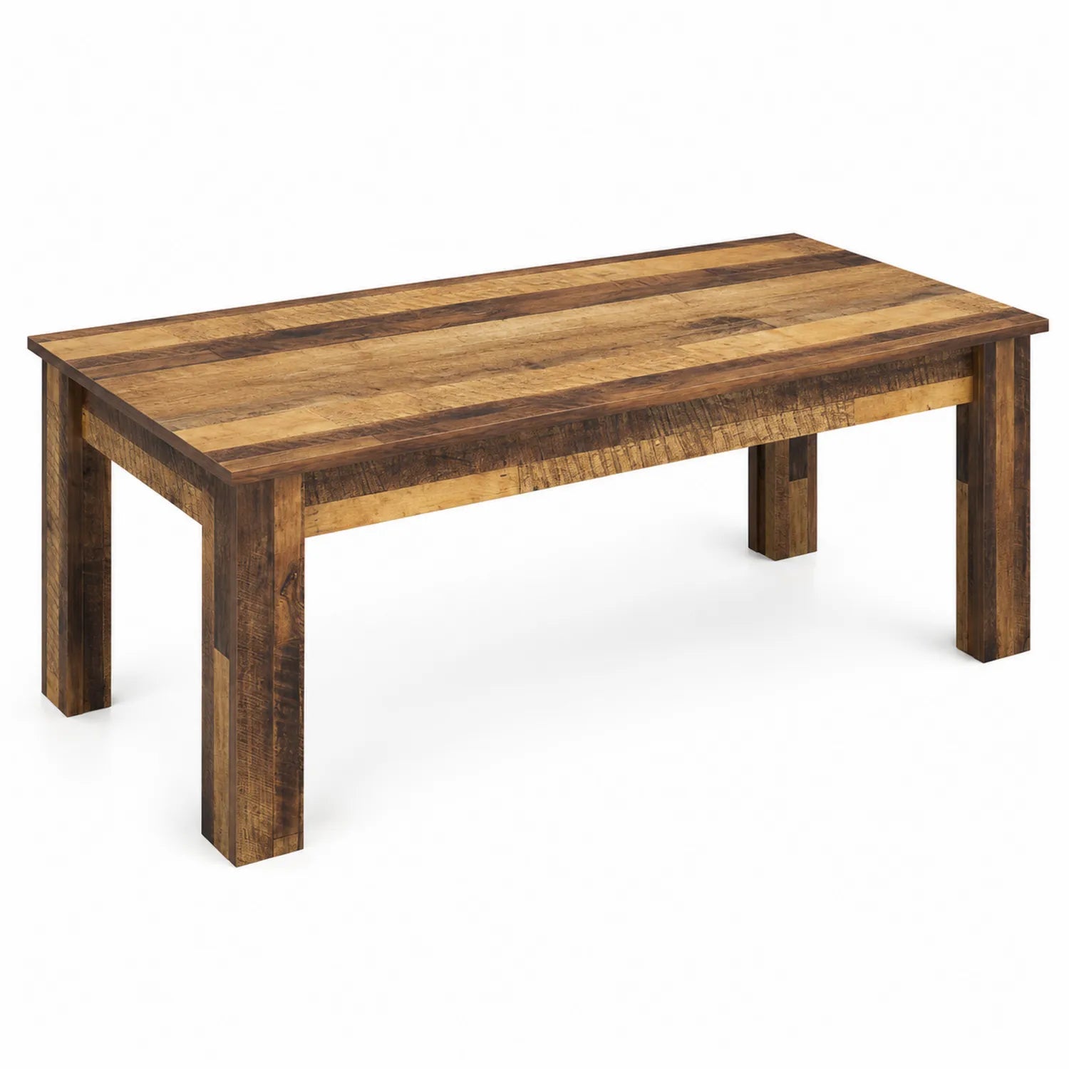 Stół prostokątny z drewna sosnowego 180 x 90 x 75 cm Brązowy