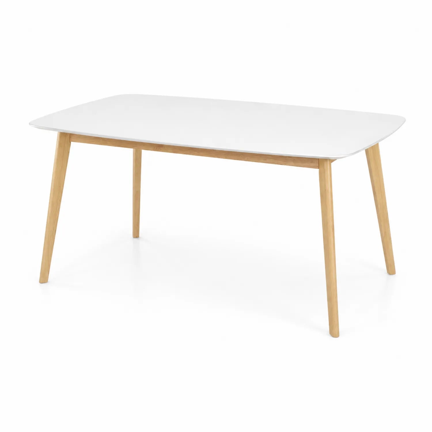 Stół jadalniany prostokątny 150x90 cm MDF i drewno dębowe