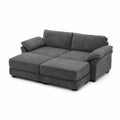 Sofa narożna 2-częściowa z tkaniny szarej