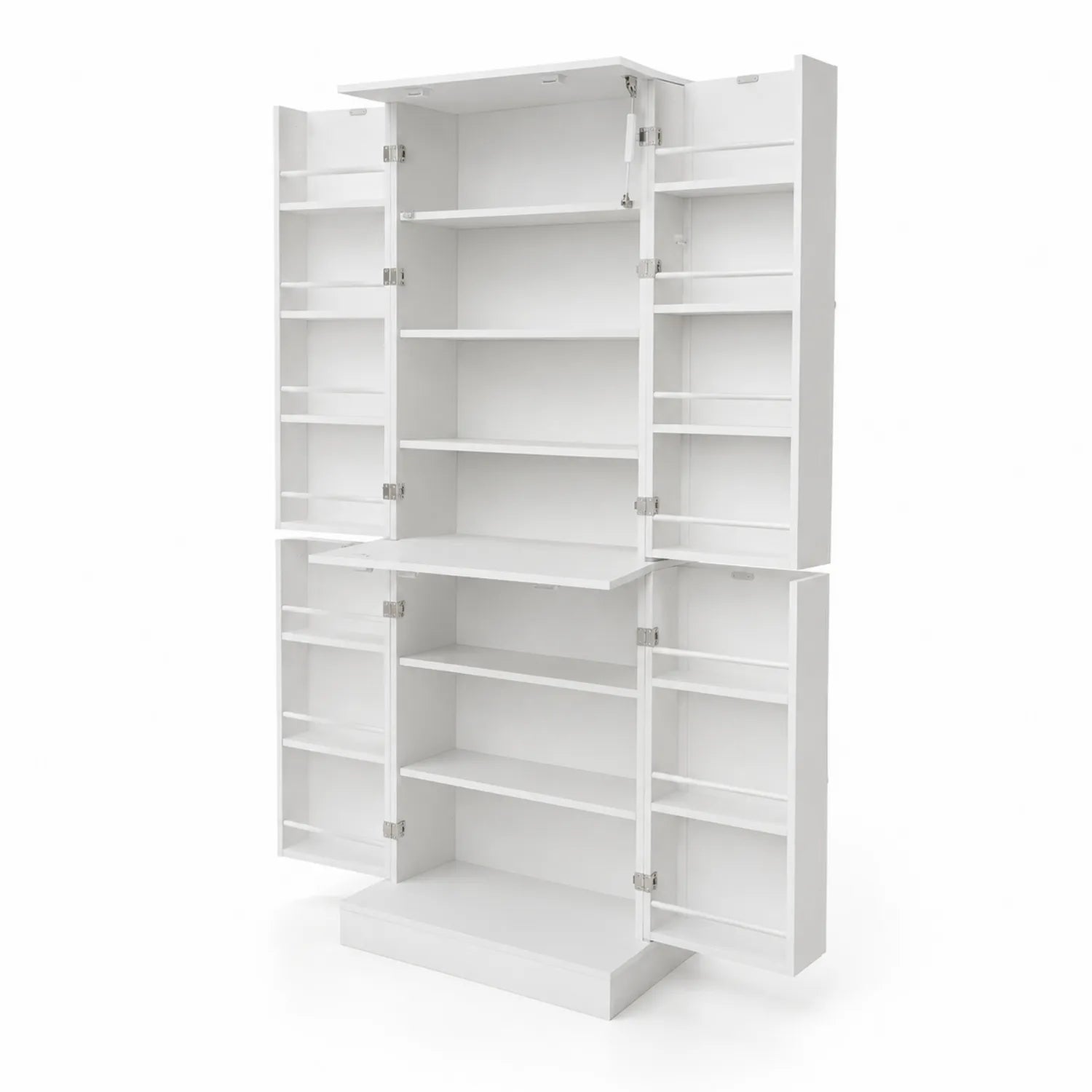 Biały kredens z półkami MDF 180 cm