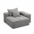 Sofa modułowa 150x150 cm tkanina tapicerska szara
