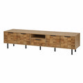 Szafka RTV z drewna akacjowego i metalu 180x40x50 cm